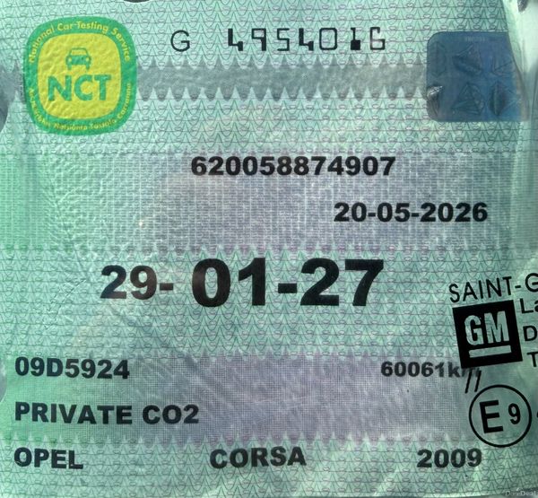 2009 Opel Corsa 1.2 Club Nct 01/27 Tax 11/26 389181147