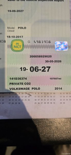 VW Polo 2014 NCT 06-27 389134001