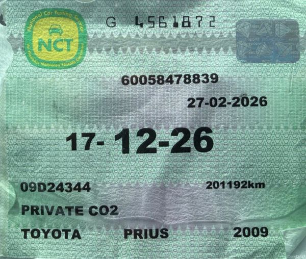 2009 Toyota Prius 1.5 VVT-I Hybrid Nct 12/26 389234191