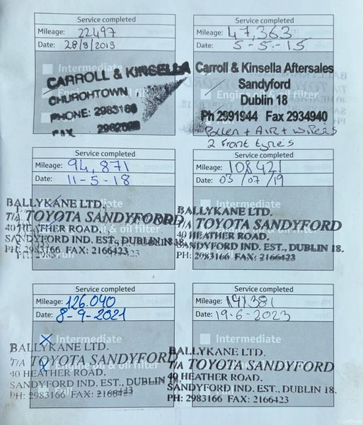 2012 Toyota Avensis 1.8 Valvematic Nct 07/27 389325819