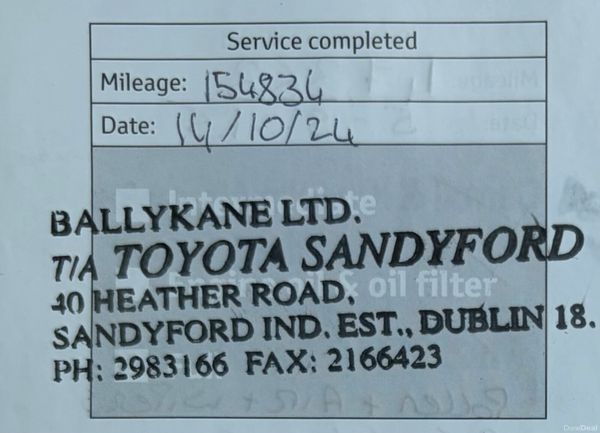 2012 Toyota Avensis 1.8 Valvematic Nct 07/27 389325821