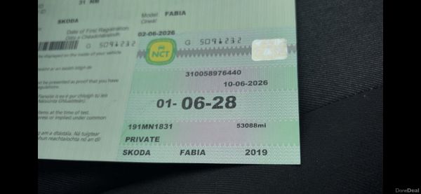 Skoda Fabia 2019 1.0L petrol long Nct 390475137