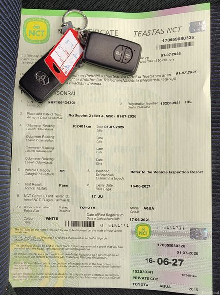 152 Toyota Aqua- 1.5 Petrol Hybrid Self Charging 391574811