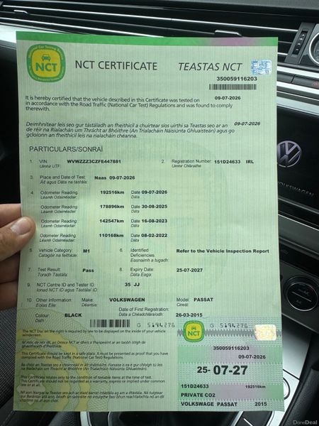 Vw Passat 1,6Tdi ✅NEW NCT /LOW KM /Service History 392232917