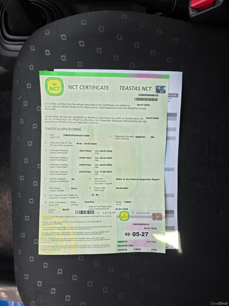 2008 Toyota Yaris 1.0 Petrol Nct 05/2027 392698275