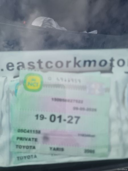 2005 Toyota Yaris 1.0L Nct01/27 394001375
