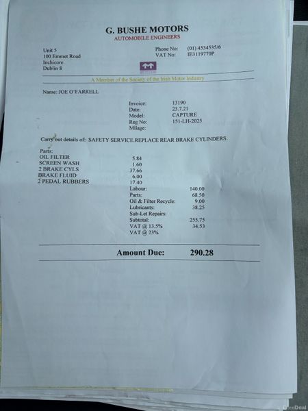 2015 Renault Captur 1.5 DCI Signature Nct 08/27 394699129