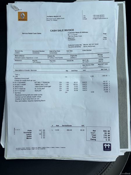 2015 Renault Captur 1.5 DCI Signature Nct 08/27 395011605