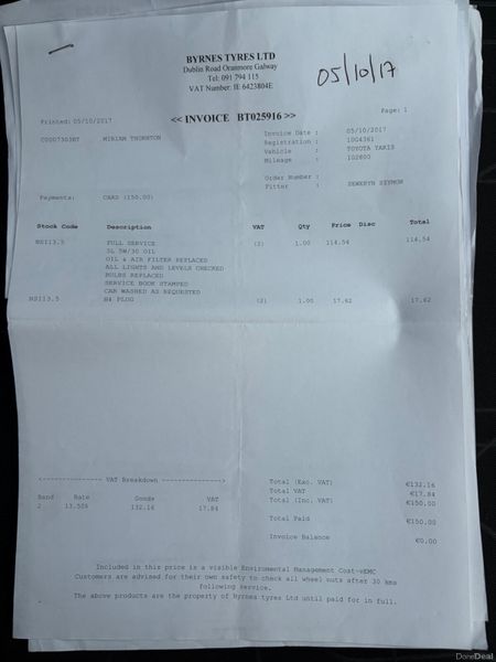 2010 Toyota Yaris 1.0 VVT-I Nct 04/27 Tax 09/26 398977869