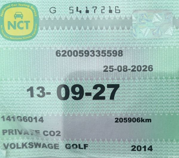 2014 VW Golf 1.6TDI BLUEMOTION Nct 09/27 Tax 10/26 399063217