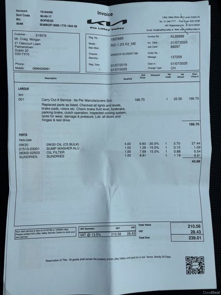 2019 Kia Rio 1.25 K2 Nct 06/27 Tax 02/27 399249341