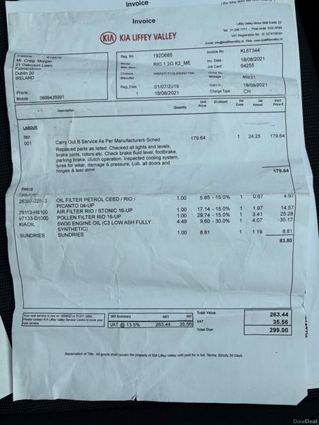 2019 Kia Rio 1.25 K2 Nct 06/27 Tax 02/27 399249351