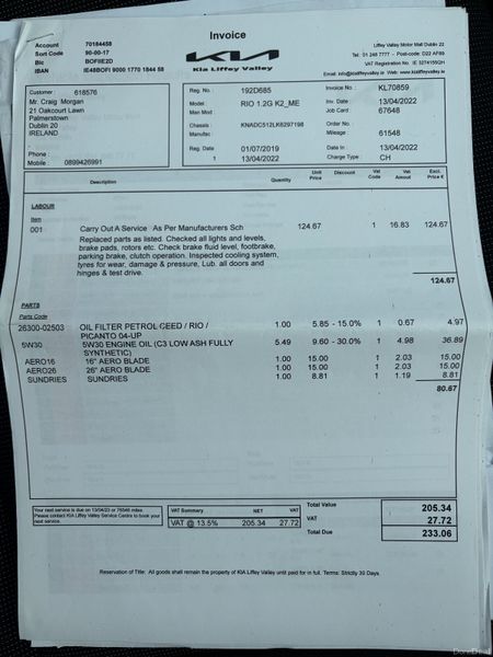 2019 Kia Rio 1.25 K2 Nct 06/27 Tax 02/27 399525021