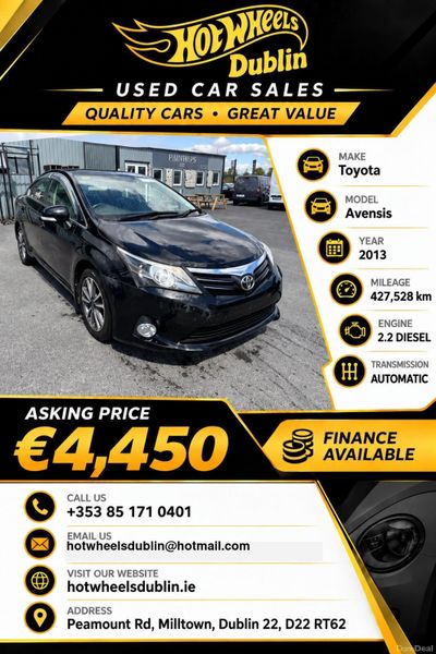 2013 Toyota Avensis Automatic Fresh NCt 399664583