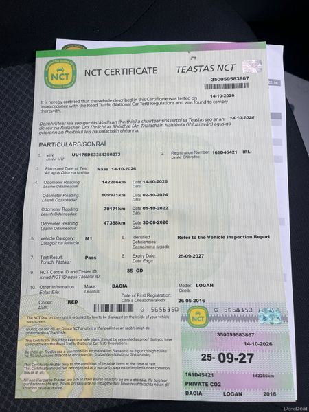 2016 Dacia Logan MCV 1.2  Petrol – 142,000 KM 400858463
