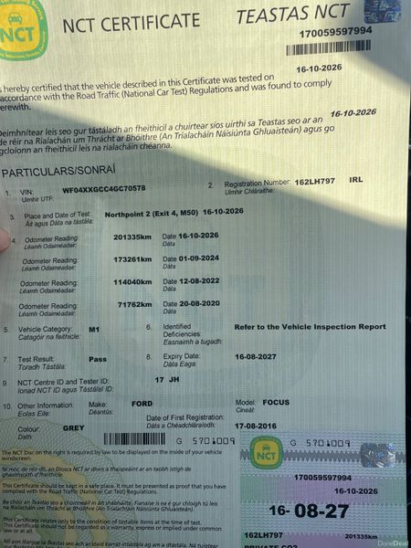 Ford Focus 2016 Diesel New Nct 401052901
