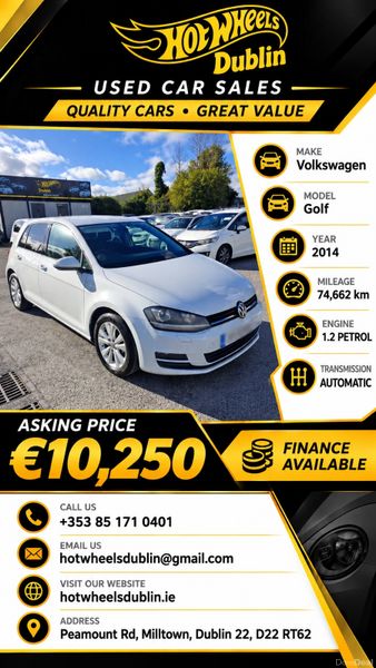 2014 Volkswagen Golf 1.2L Auto Low Miles 401081989