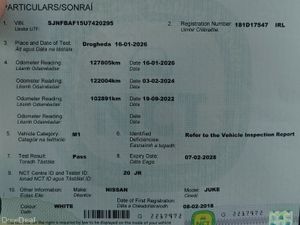 2018 Nissan Juke (Pearl white) Automatic - Image 2