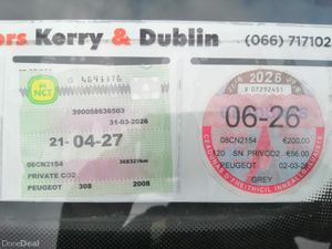 Peugeot 308 2008 Nct 04/27 - Image 2