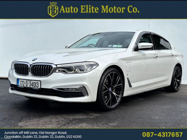 BMW 5-Series Saloon, Petrol Plug-in Hybrid, 2017, White