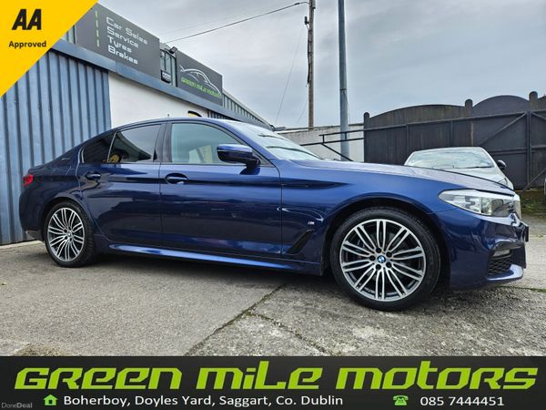 BMW 5-Series Saloon, Petrol Plug-in Hybrid, 2018, Blue
