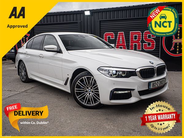BMW 5-Series Saloon, Petrol Plug-in Hybrid, 2018, White
