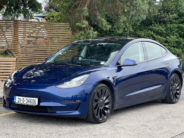 Tesla Model 3 Saloon, Electric, 2021, Blue
