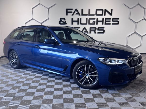 BMW 5-Series Estate, Petrol Plug-in Hybrid, 2021, Blue