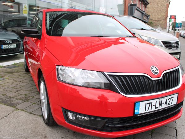 Skoda Rapid Hatchback, Petrol, 2017, Red