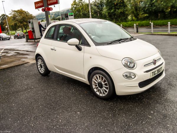 Fiat 500 Hatchback, Petrol, 2018, White