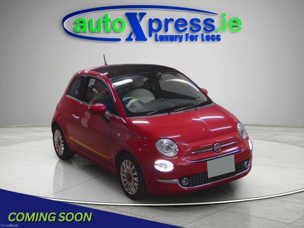 Fiat 500 Hatchback, Petrol, 2018, Red