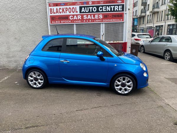Fiat 500 Hatchback, Petrol, 2015, Blue