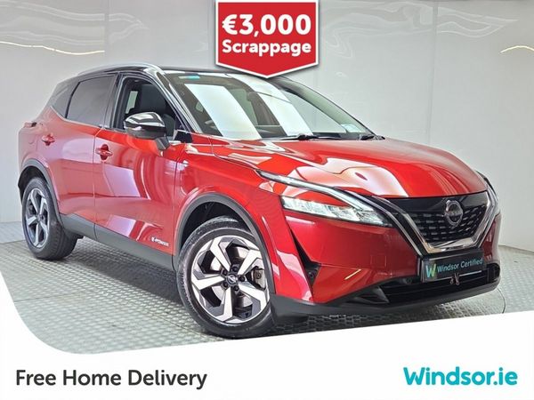 Nissan Qashqai MPV, Petrol Hybrid, 2024, Red