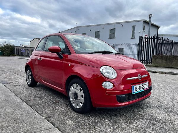 Fiat 500 Hatchback, Petrol, 2016, Red