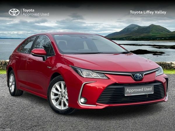 Toyota Corolla Saloon, Petrol Hybrid, 2021, Red