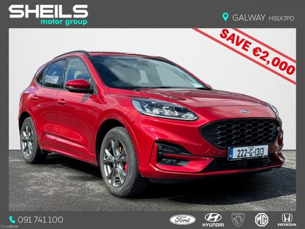 Ford Kuga SUV, Petrol Plug-in Hybrid, 2022, Red