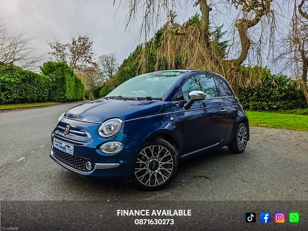 Fiat 500 Hatchback, Petrol, 2019, Blue