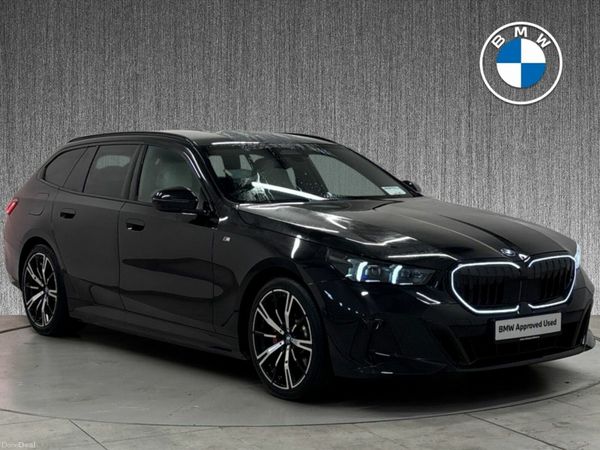 BMW 5-Series Estate, Petrol Plug-in Hybrid, 2025, Black