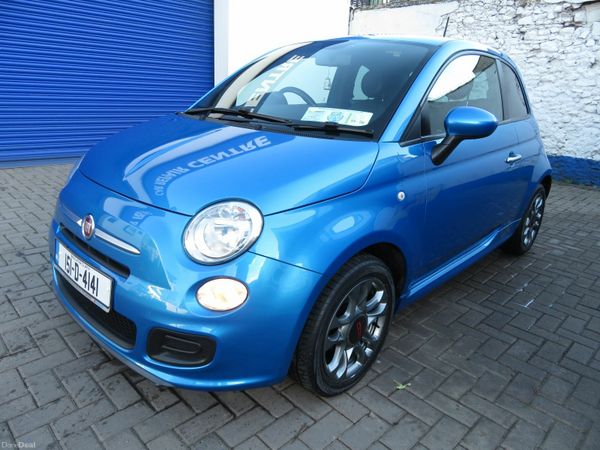 Fiat 500 Hatchback, Petrol, 2015, Blue