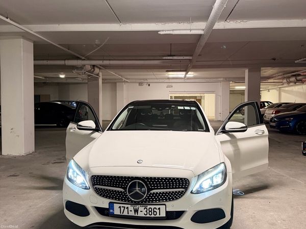 Mercedes-Benz C-Class Saloon, Petrol Plug-in Hybrid, 2017, White