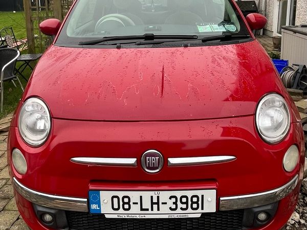 Fiat 500 Hatchback, Petrol, 2008, Red