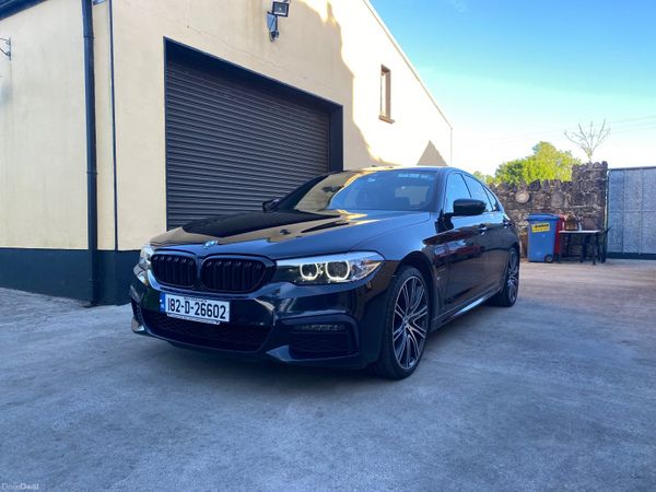BMW 5-Series Saloon, Petrol Plug-in Hybrid, 2018, Black