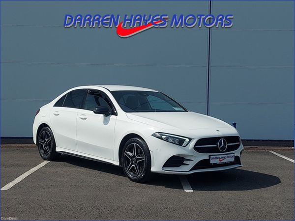 Mercedes-Benz A-Class Saloon, Petrol Hybrid, 2022, White