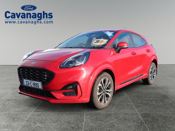 Ford Puma MPV, Petrol Hybrid, 2023, Red