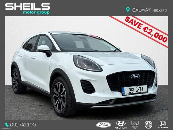 Ford Puma MPV, Petrol Hybrid, 2025, White