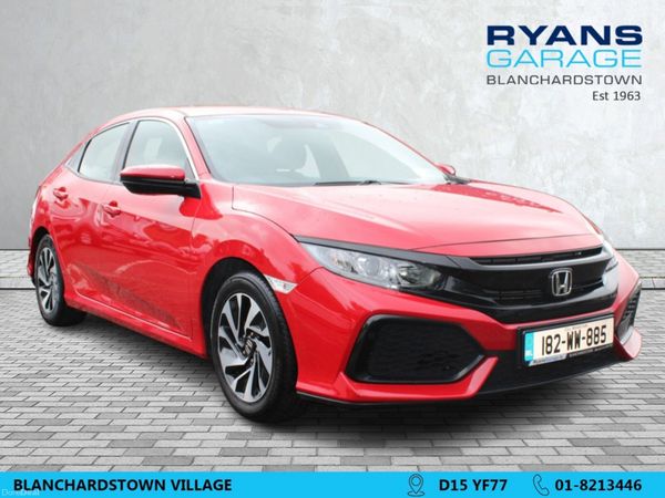 Honda Civic Hatchback, Petrol, 2018, Red