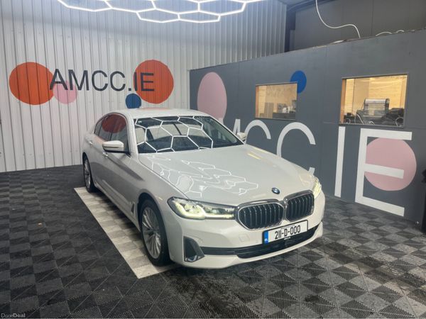 BMW 5-Series Saloon, Petrol Hybrid, 2021, White