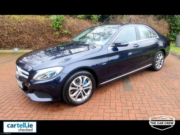 Mercedes-Benz C-Class Saloon, Petrol Hybrid, 2017, Blue