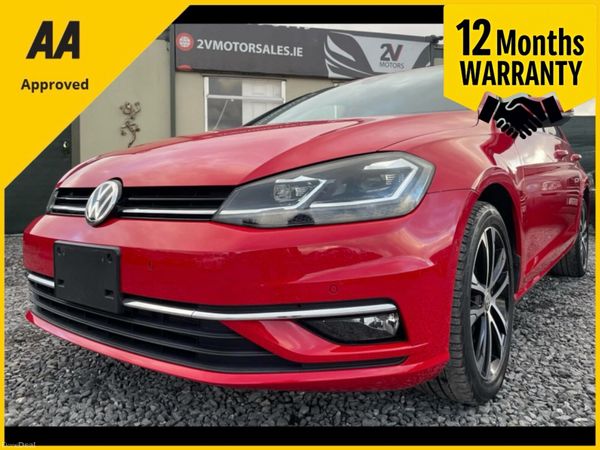 Volkswagen Golf Hatchback, Petrol, 2019, Red