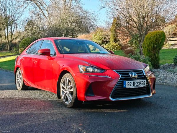 Lexus IS Saloon, Petrol Hybrid, 2018, Red